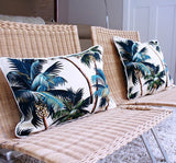 Cushion Cover-With Piping-Palm Trees Natural-35cm x 50cm - Extra Image