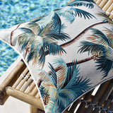 Cushion Cover-With Piping-Palm Trees Natural-45cm x 45cm - Side View