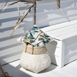 Cushion Cover-With Piping-Palm Trees Natural-45cm x 45cm - Top-Down View