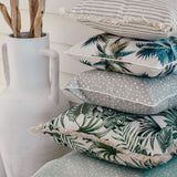 Cushion Cover-With Piping-Palm Trees Natural-45cm x 45cm - Rear View