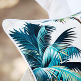 Cushion Cover-With Piping-Palm Trees White-35cm x 50cm - Side View