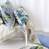 Cushion Cover-With Piping-Palm Trees White-35cm x 50cm - 45-Degree Angle