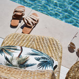 Cushion Cover-With Piping-Palm Trees White-45cm x 45cm - Rear View