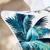 Cushion Cover-With Piping-Palm Trees White-45cm x 45cm - Side View