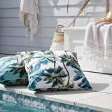 Cushion Cover-With Piping-Palm Trees White-60cm x 60cm