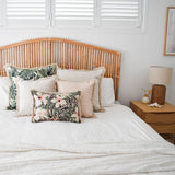 Cushion Cover-Coastal Fringe Natural-Solid Natural-45cm x 45cm - Top-Down View