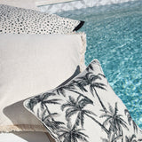 Cushion Cover-Coastal Fringe Natural-Solid Natural-60cm x 60cm - Front View
