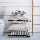Cushion Cover-Coastal Fringe Natural-Solid Natural-60cm x 60cm - 45-Degree Angle