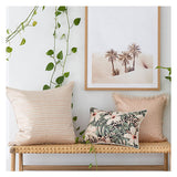 Cushion Cover-With Piping-Paint Stripes Blush-60cm x 60cm - Front View