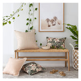 Cushion Cover-With Piping-Paint Stripes Blush-60cm x 60cm - Side View