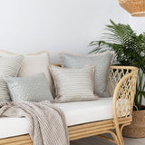 Cushion Cover-With Piping-Paint Stripes Smoke-60cm x 60cm - Front View