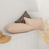 Cushion Cover-With Black Piping-Jungle Peach-35cm x 50cm