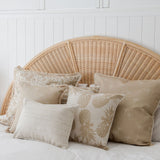 Cushion Cover-With Piping-Journey Beige-35cm x 50cm - Top-Down View