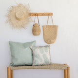 Cushion Cover-With Piping-Palm Cove Seafoam-60cm x 60cm - Front View