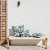Cushion Cover-With Piping-Palm Trees Seafoam-60cm x 60cm - Front View