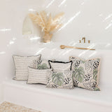 Cushion Cover-With Piping-Rainforest Sage-45cm x 45cm - Front View