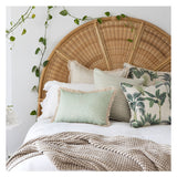 Cushion Cover-Coastal Fringe-Lunar Pale Mint-35cm x 50cm - Front View