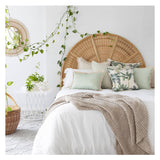 Cushion Cover-Coastal Fringe-Lunar Pale Mint-35cm x 50cm - Side View