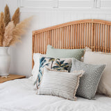 Cushion Cover-Coastal Fringe-Paint Stripes Smoke-35cm x 50cm - Side View