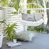 Cushion Cover-Coastal Fringe Natural-Seminyak Smoke-35cm x 50cm - Front View