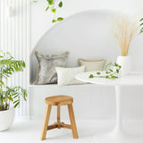 Cushion Cover-Coastal Fringe Natural-Seminyak Smoke-60cm x 60cm - Side View