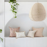 Cushion Cover-Coastal Fringe Natural-Seminyak Biscuit-35cm x 50cm