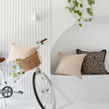 Cushion Cover-Coastal Fringe Black-Jungle Peach-60cm x 60cm - Front View