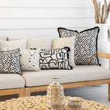 Cushion Cover-Coastal Fringe-Tribal-60cm x 60cm - Front View