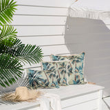 Cushion Cover-Coastal Fringe-Palm Trees Sage-60cm x 60cm - Side View