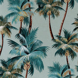 Cushion Cover-Coastal Fringe-Palm Trees Seafoam-60cm x 60cm - Front View