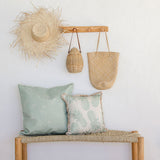 Cushion Cover-Coastal Fringe-Pineapples Seafoam-45cm x 45cm - Front View