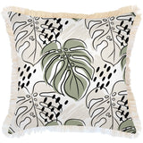 Cushion Cover-Coastal Fringe-Rainforest Sage-60cm x 60cm