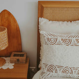 Cushion Cover-Boho Textured Single Sided-Africa-50cm x 50cm - Front View
