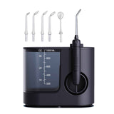 Orku 1000ml Water Flosser Electric Oral Irrigator - Adjustable Pressure Black - 45-Degree Angle