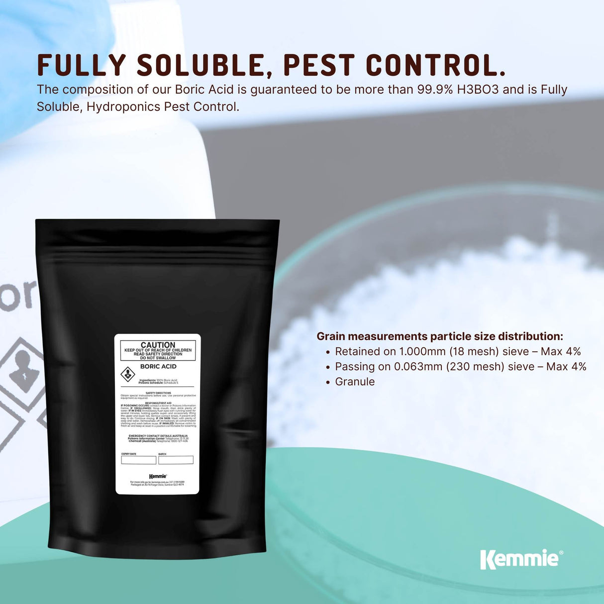 400g Boric Acid Powder High Purity Fully Soluble Granule Pest Ant Cockroaches