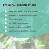 Kemmie 400g Boric Acid Powder 99.9% Pure - Soluble Orthoboric Acid H3BO3