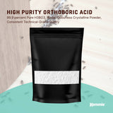 Kemmie 1Kg Boric Acid Powder 99.9% Pure - Soluble Orthoboric Acid H3BO3 - Front View