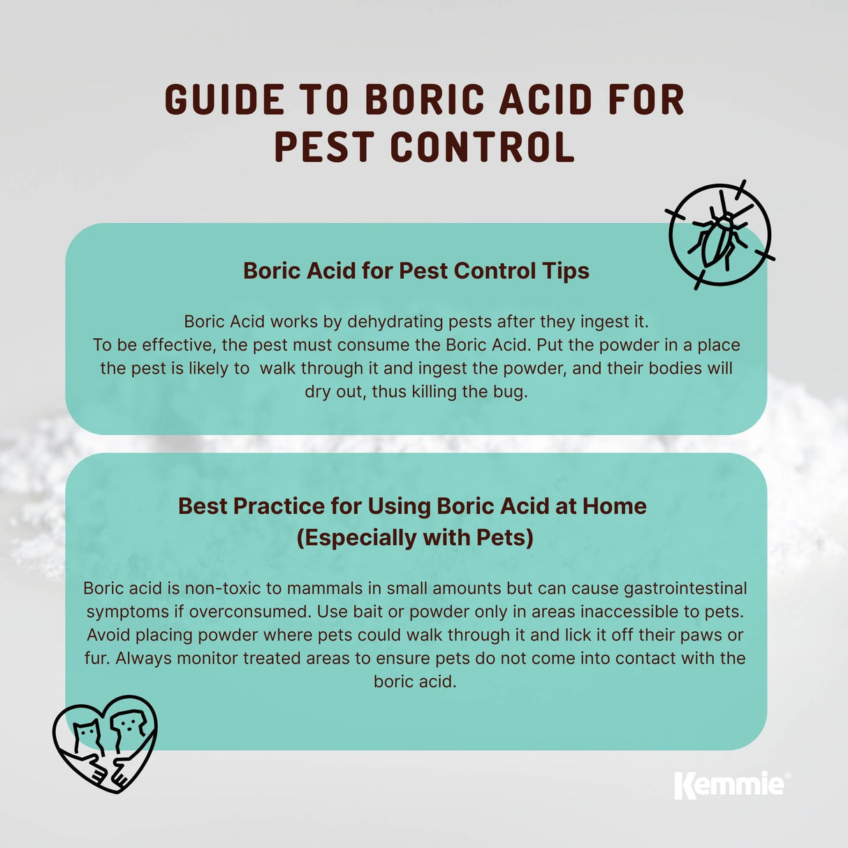 5Kg Boric Acid Powder High Purity Fully Soluble Granule Pest Ant Cockroaches