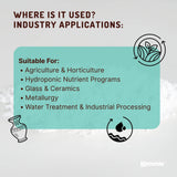 10Kg Boric Acid Powder 99.9% Pure - Soluble Orthoboric Acid H3BO3 - Close-Up Angle