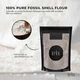 Orku 400g Fine Diatomaceous Earth - Food Grade FCC Fossil Shell Flour Powder - Top-Down View