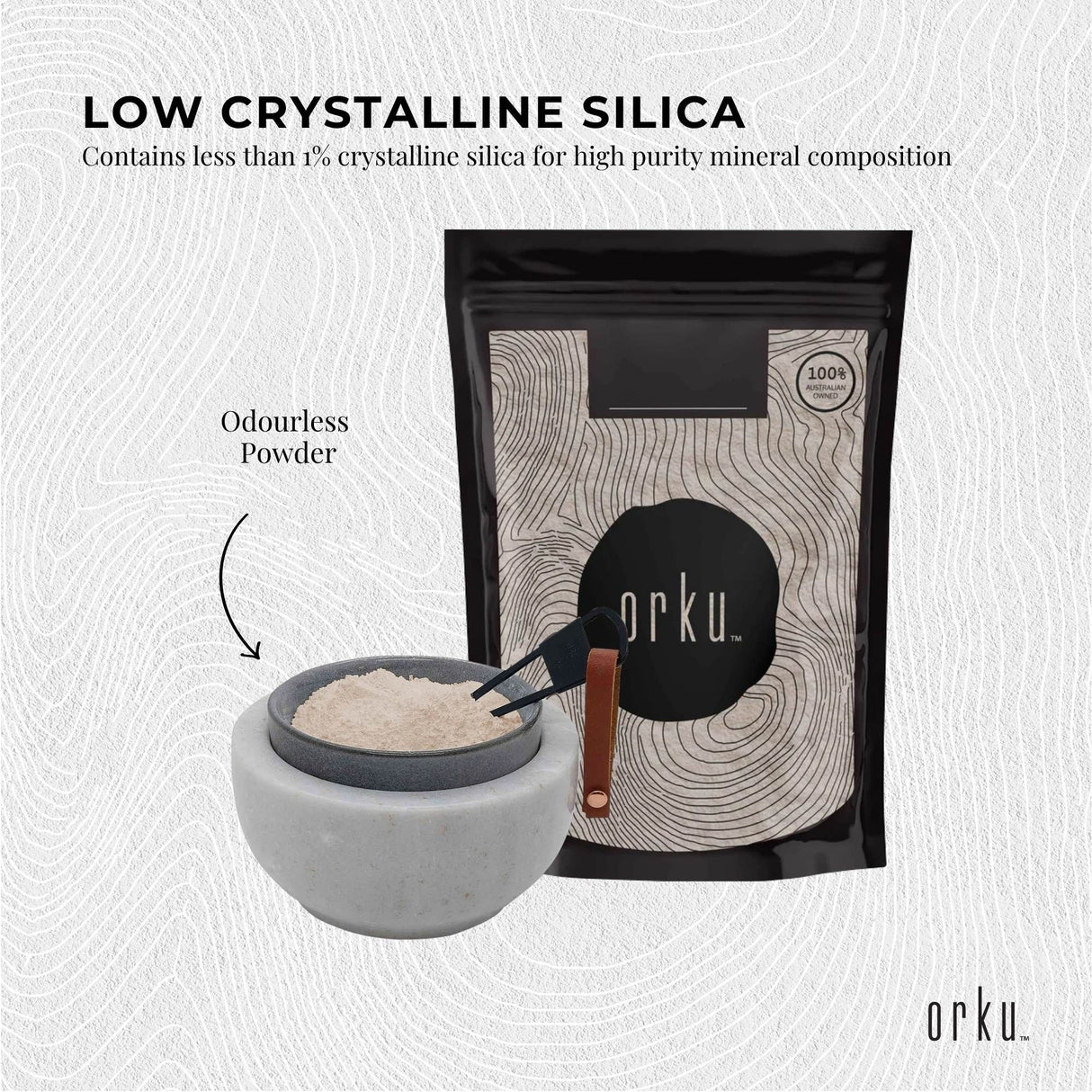 Orku 400g Fine Diatomaceous Earth - Food Grade FCC Fossil Shell Flour Powder