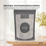 1Kg Organic Fine Diatomaceous Earth - Food Grade Fossil Shell Flour Powder - Side View