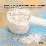 1Kg Organic Fine Diatomaceous Earth - Food Grade Fossil Shell Flour Powder - Close-Up Angle