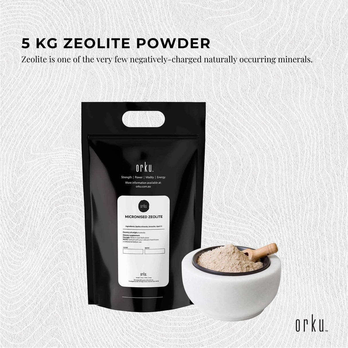 20Kg Ultra-Fine Micronised Volcamin Zeolite Mineral Powder