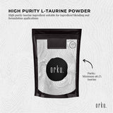 Orku 2Kg Taurine Powder - High Purity L-Taurine Amino Acid Ingredient - Side View