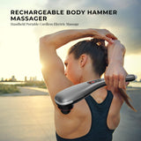 Rechargeable Body Hammer Massager - Handheld Portable Cordless Electric Massage - Front View
