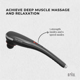 Rechargeable Body Hammer Massager - Handheld Portable Cordless Electric Massage - Side View