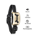 Dog Bark Collar - Sound and Vibration Automatic USB Rechargeable Training Device - Rear View