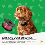 Electronic Dog Fence System -Invisible Electric Wireless TP16 Containment Collar - Side View