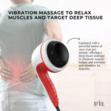 Orku Handheld Body Massager 4 Heads Adjustable Speed 28W Red - Side View